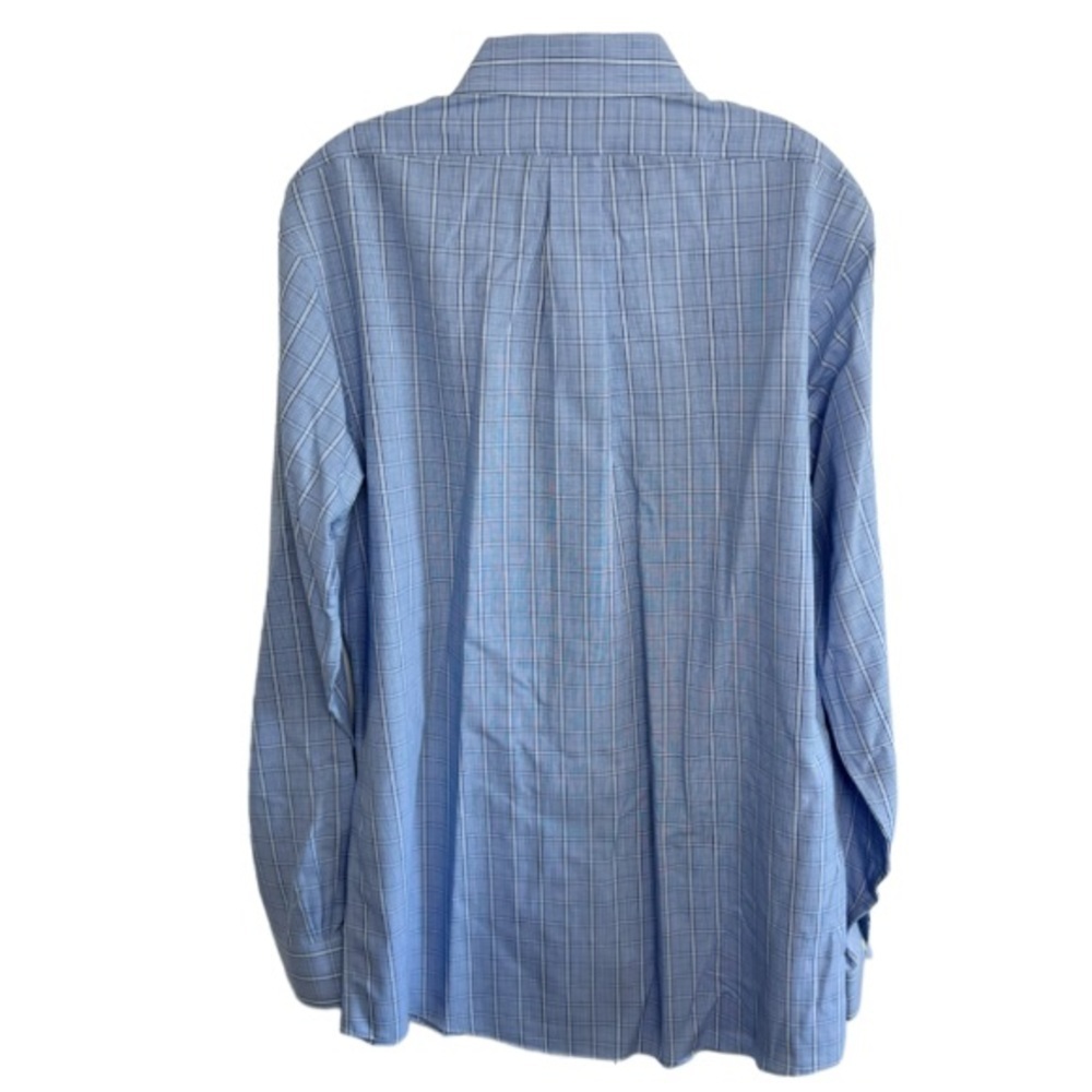Brooks Brothers Blue Plaid Dress Shirt L/Sleeve Button Front 16 34/35 Non-Iron - Picture 3 of 12